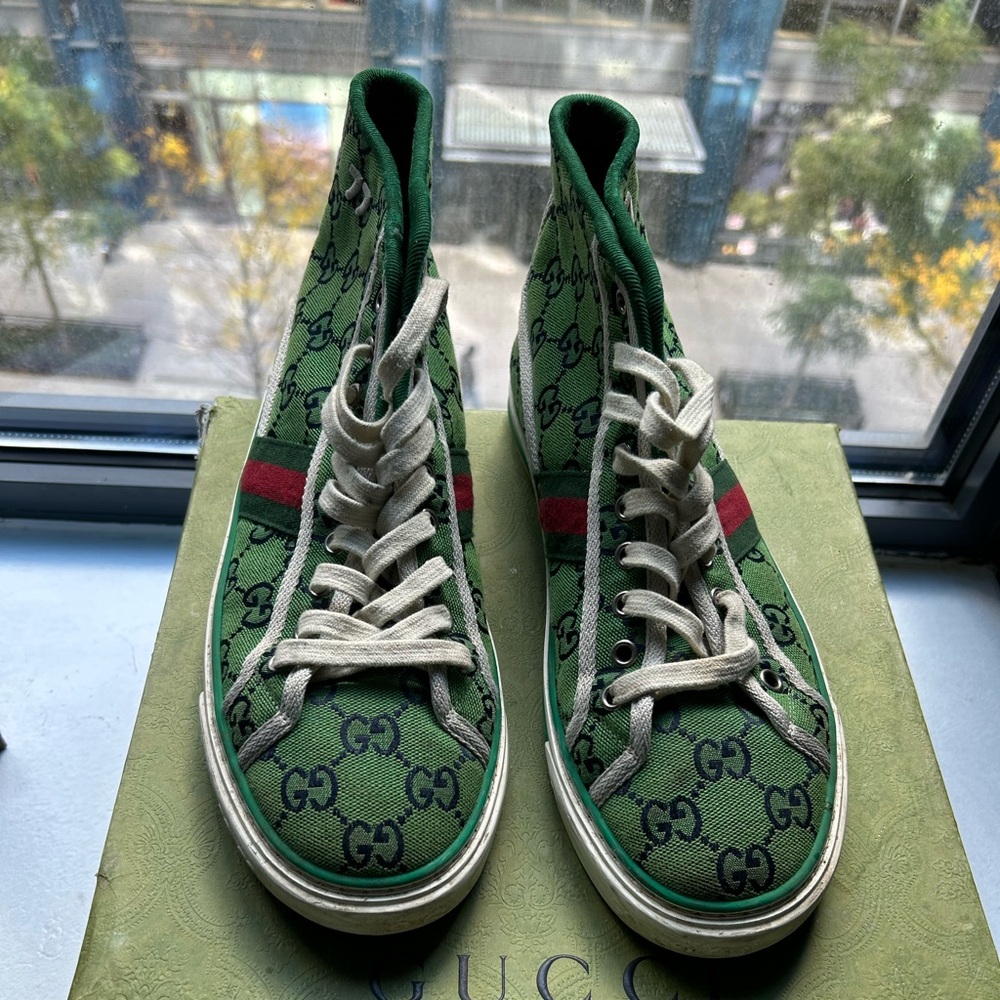 Green Gucci sneaker